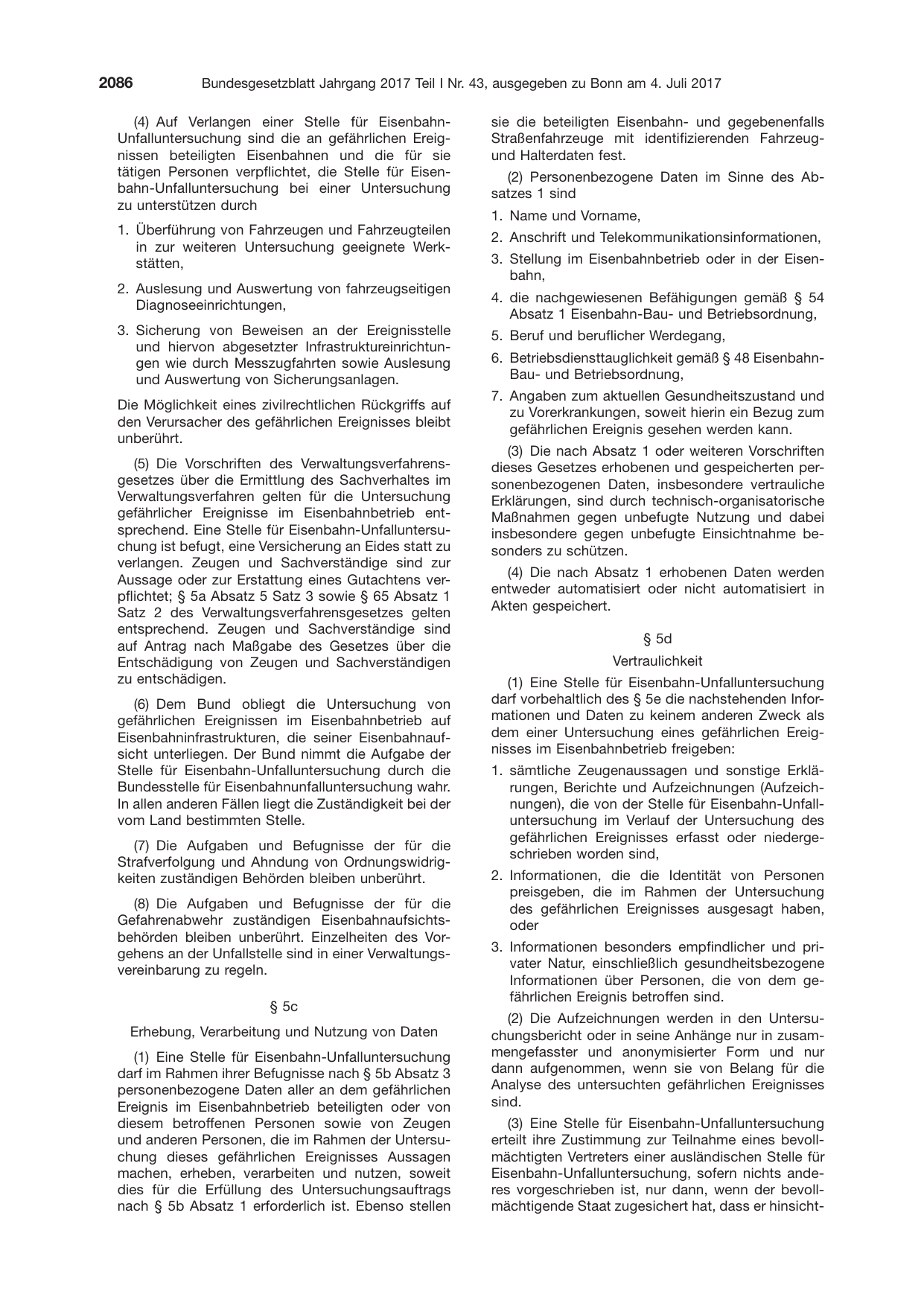 BGBl. 2017, Seite 2086 — Originalseite als Abbildung