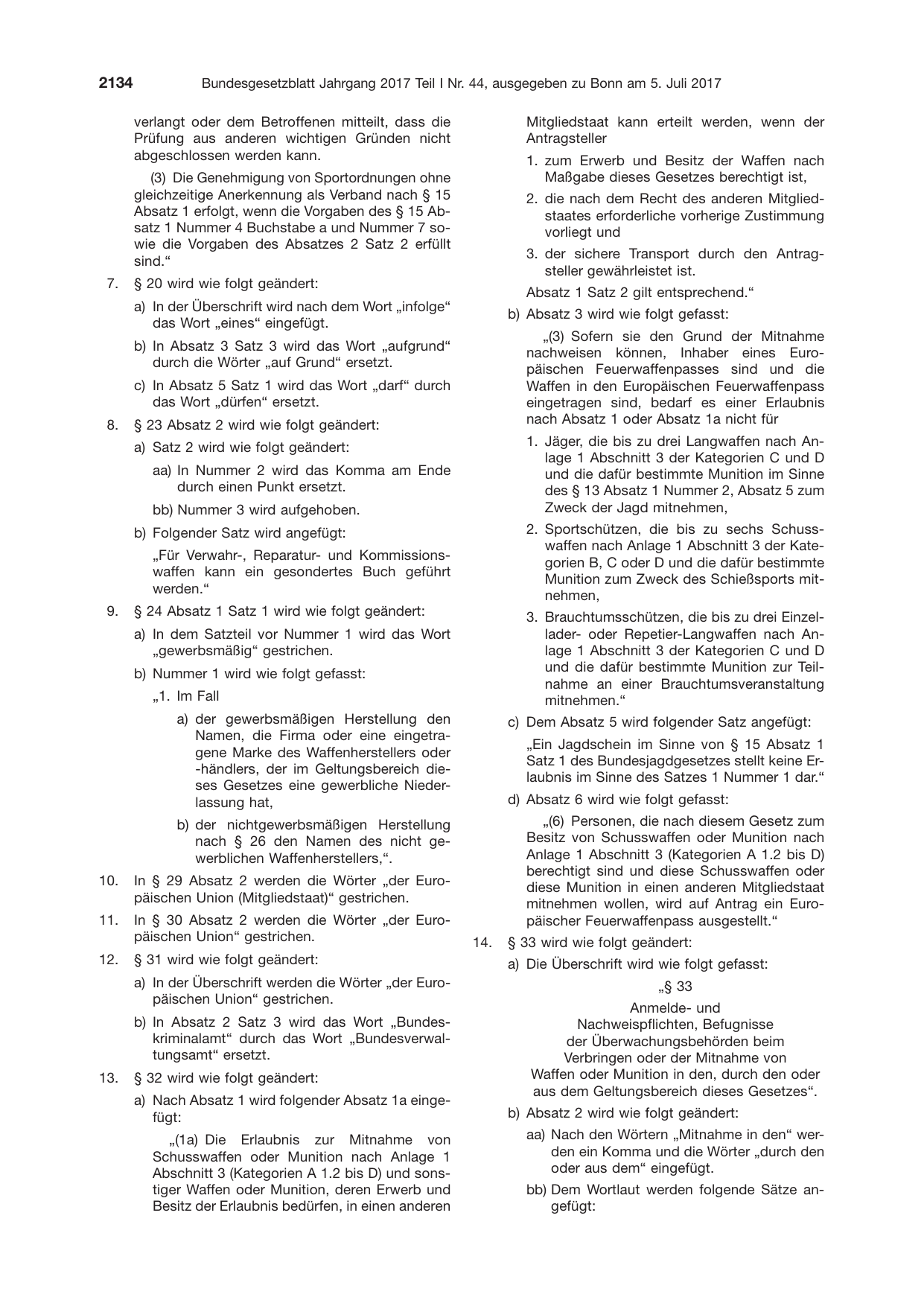 BGBl. 2017, Seite 2134 — Originalseite als Abbildung