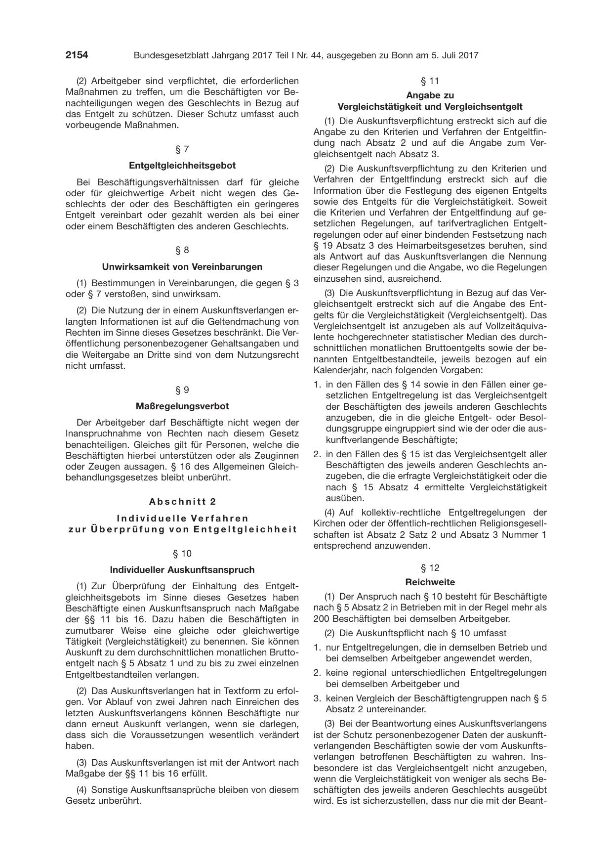 BGBl. 2017, Seite 2154 — Originalseite als Abbildung