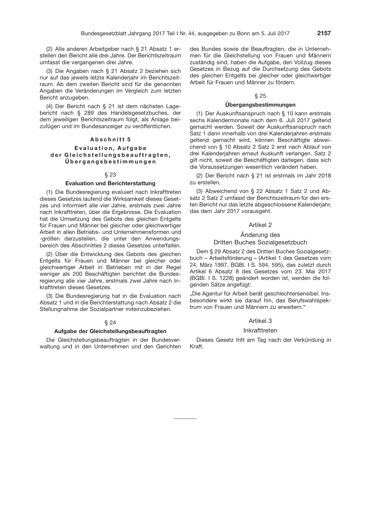 BGBl. 2017, Seite 2157 — Originalseite als Abbildung