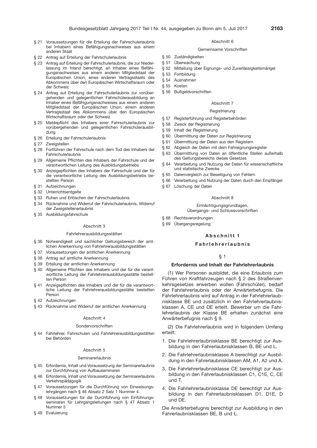 BGBl. 2017, Seite 2163 — Originalseite als Abbildung