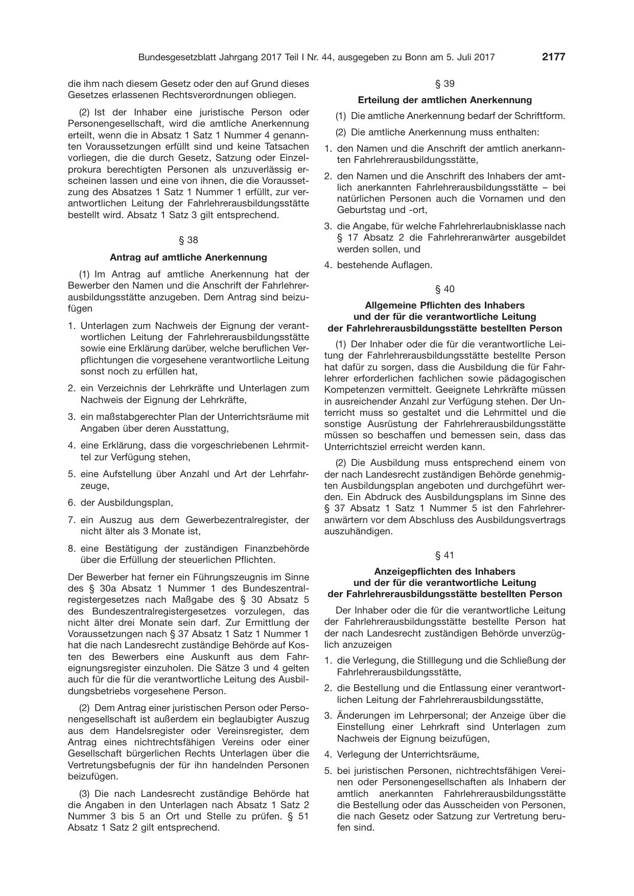 BGBl. 2017, Seite 2177 — Originalseite als Abbildung