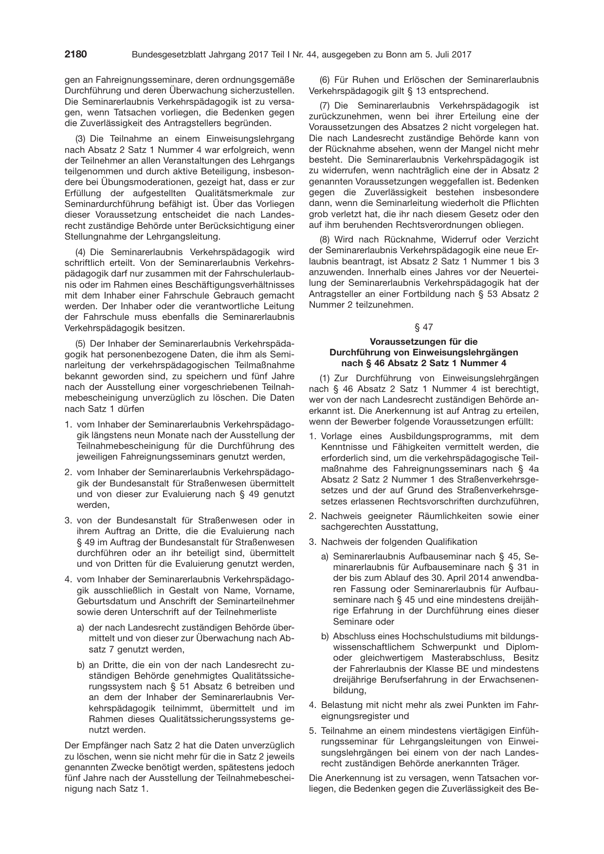 BGBl. 2017, Seite 2180 — Originalseite als Abbildung