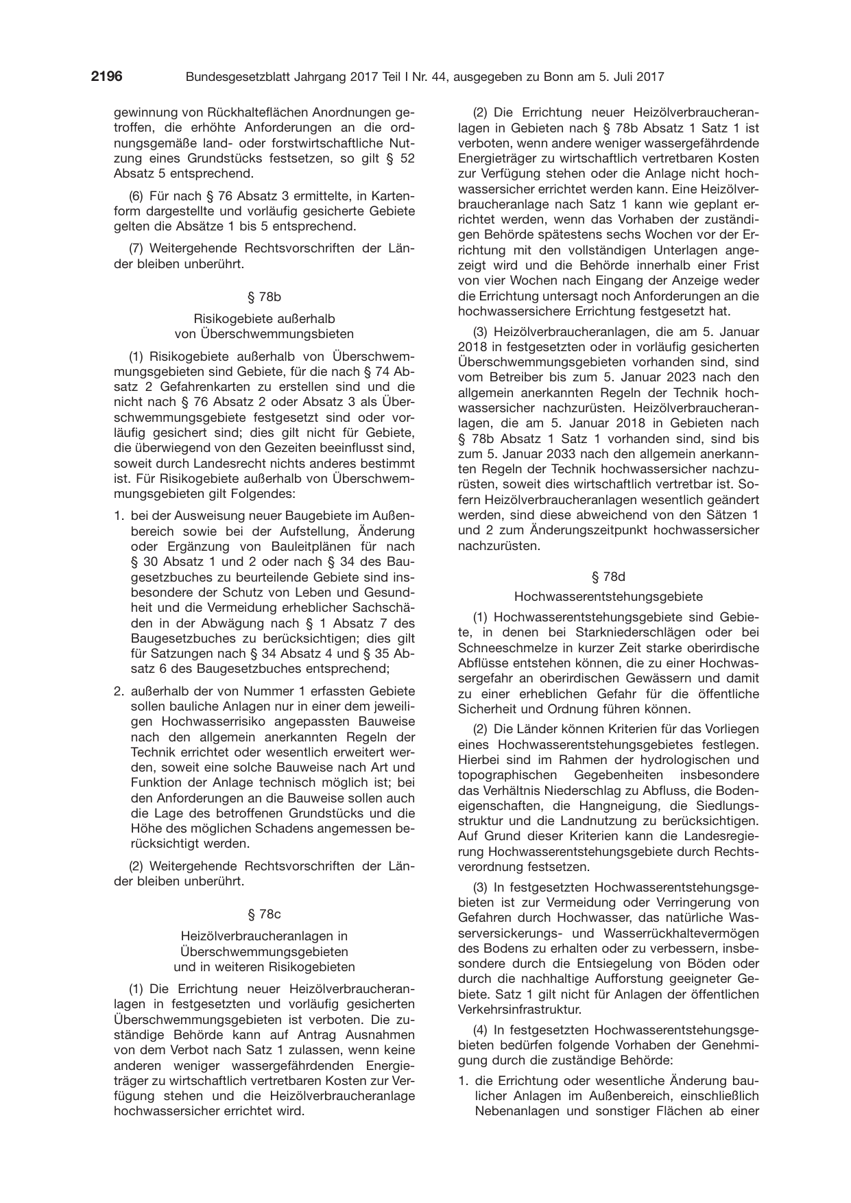BGBl. 2017, Seite 2196 — Originalseite als Abbildung