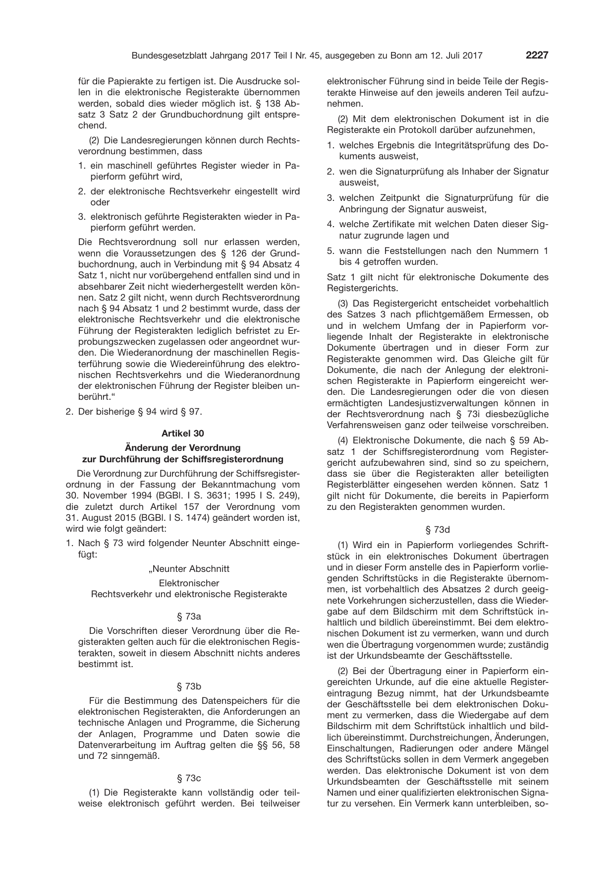 BGBl. 2017, Seite 2227 — Originalseite als Abbildung