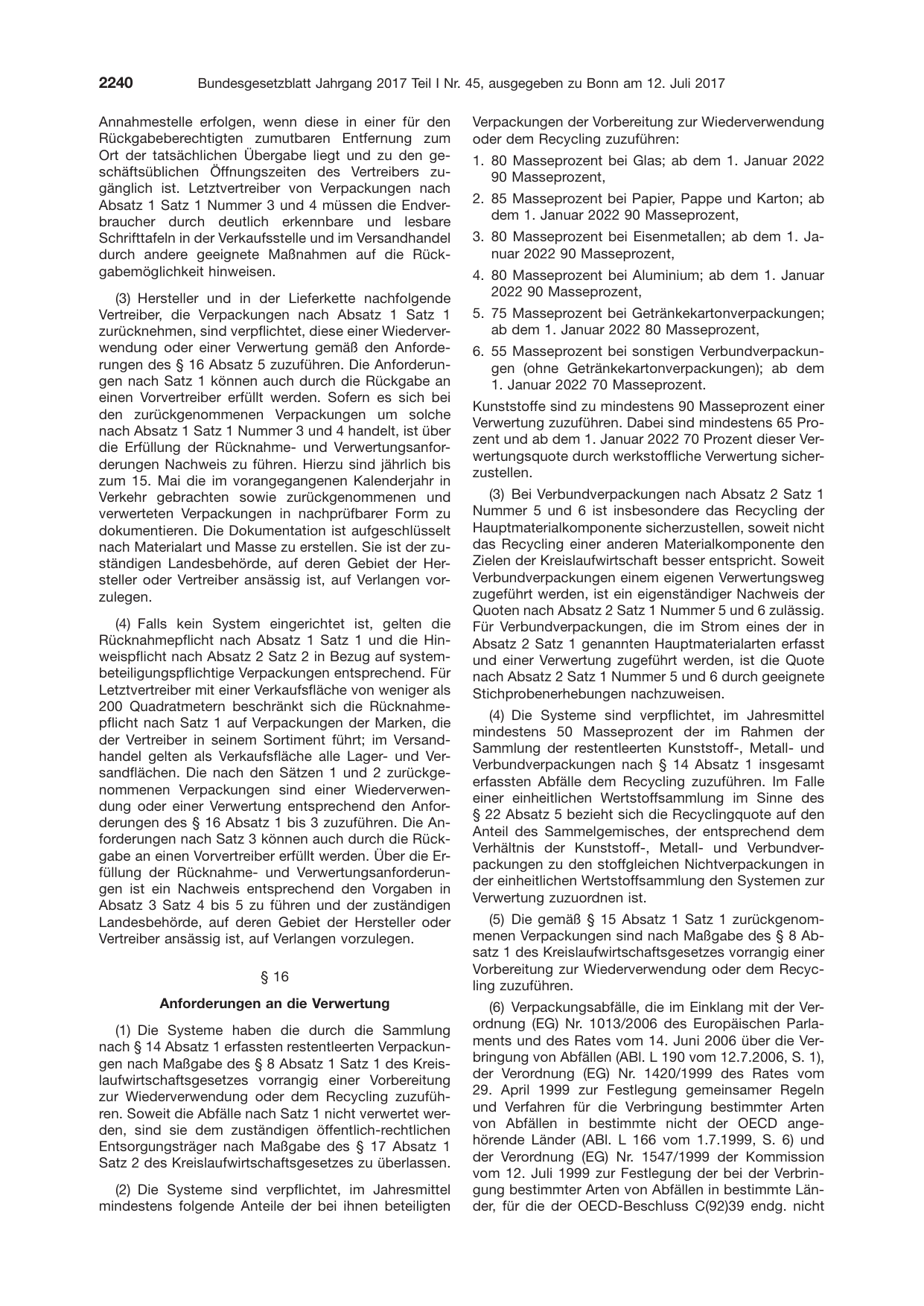 BGBl. 2017, Seite 2240 — Originalseite als Abbildung