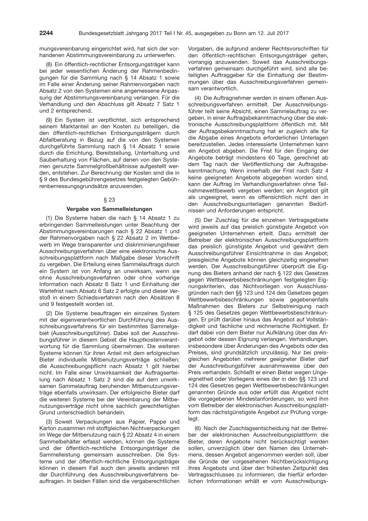 BGBl. 2017, Seite 2244 — Originalseite als Abbildung