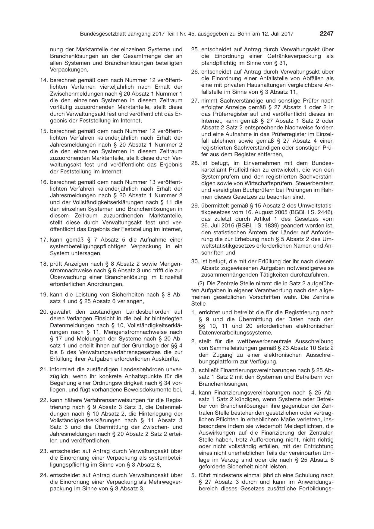 BGBl. 2017, Seite 2247 — Originalseite als Abbildung