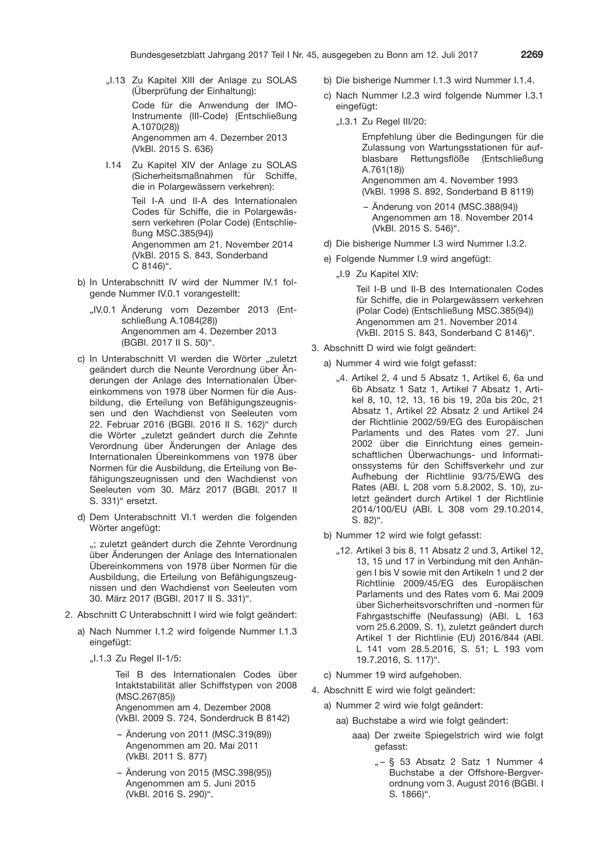 BGBl. 2017, Seite 2269 — Originalseite als Abbildung