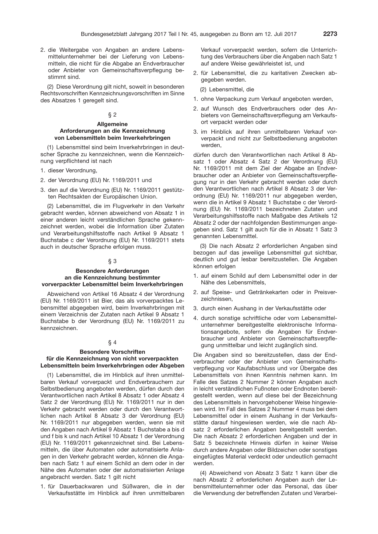 BGBl. 2017, Seite 2273 — Originalseite als Abbildung