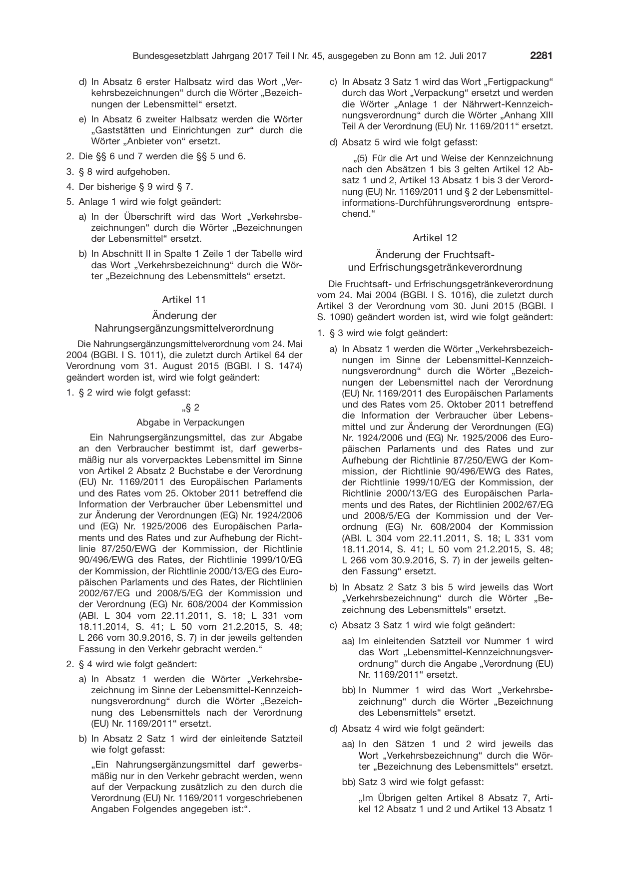 BGBl. 2017, Seite 2281 — Originalseite als Abbildung