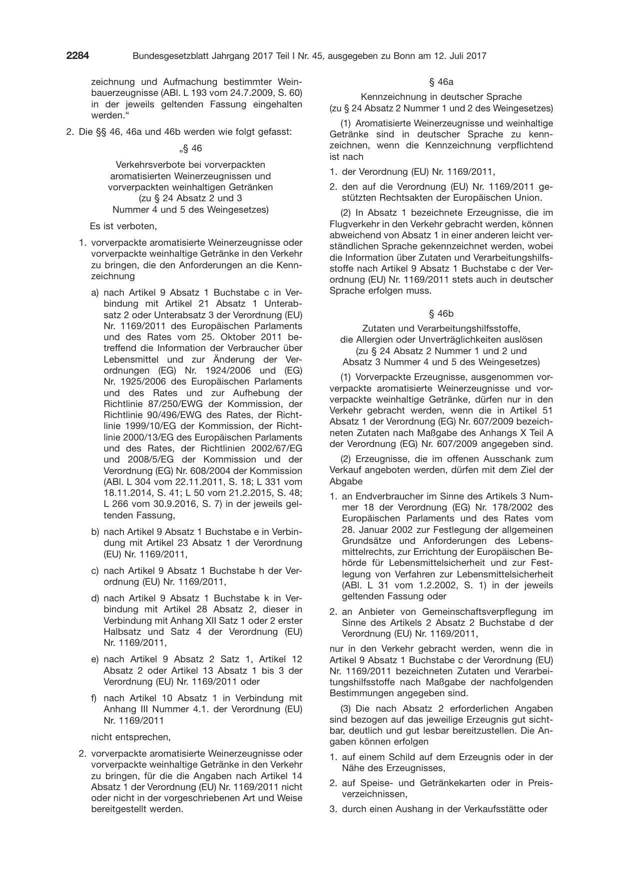BGBl. 2017, Seite 2284 — Originalseite als Abbildung
