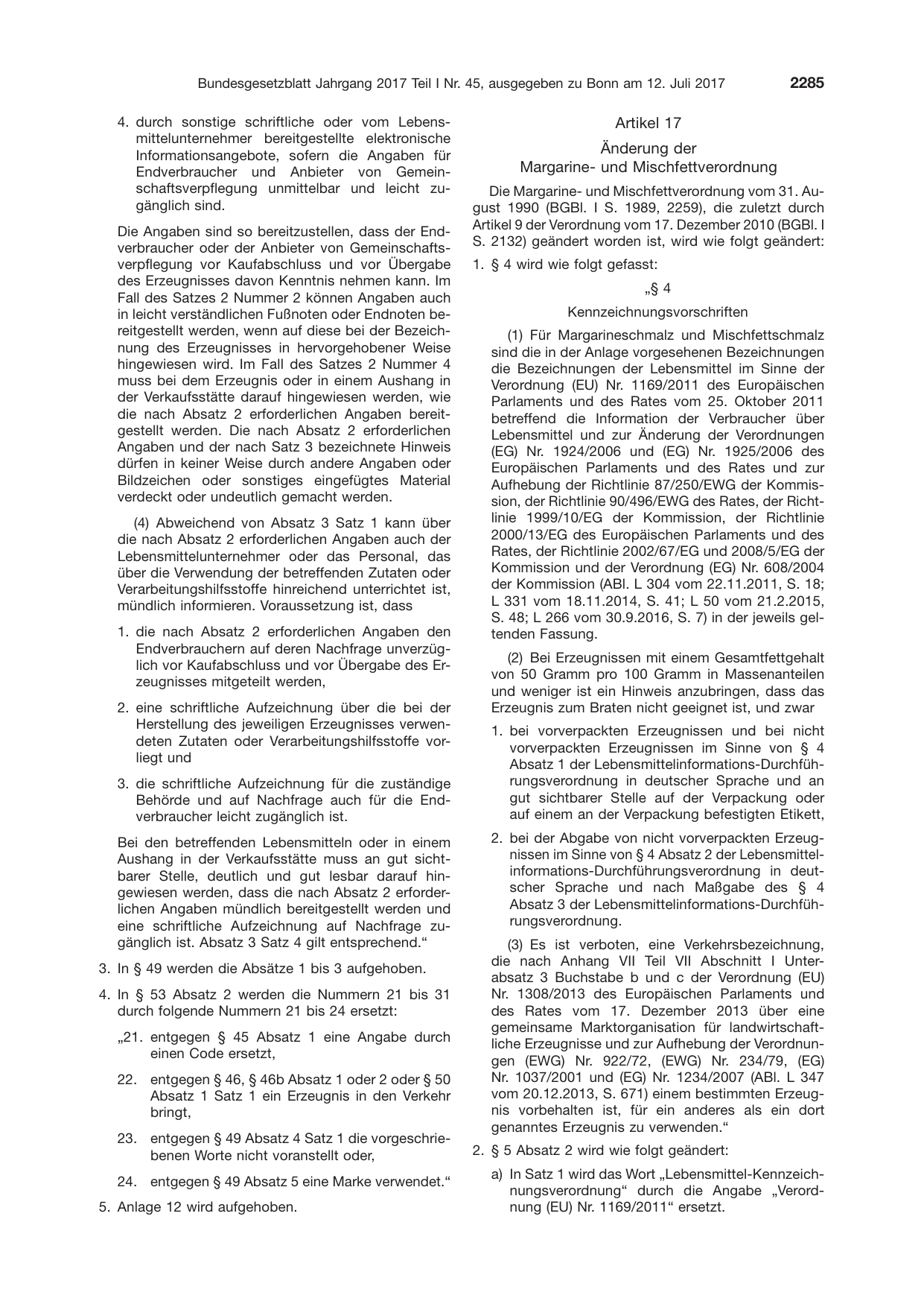 BGBl. 2017, Seite 2285 — Originalseite als Abbildung