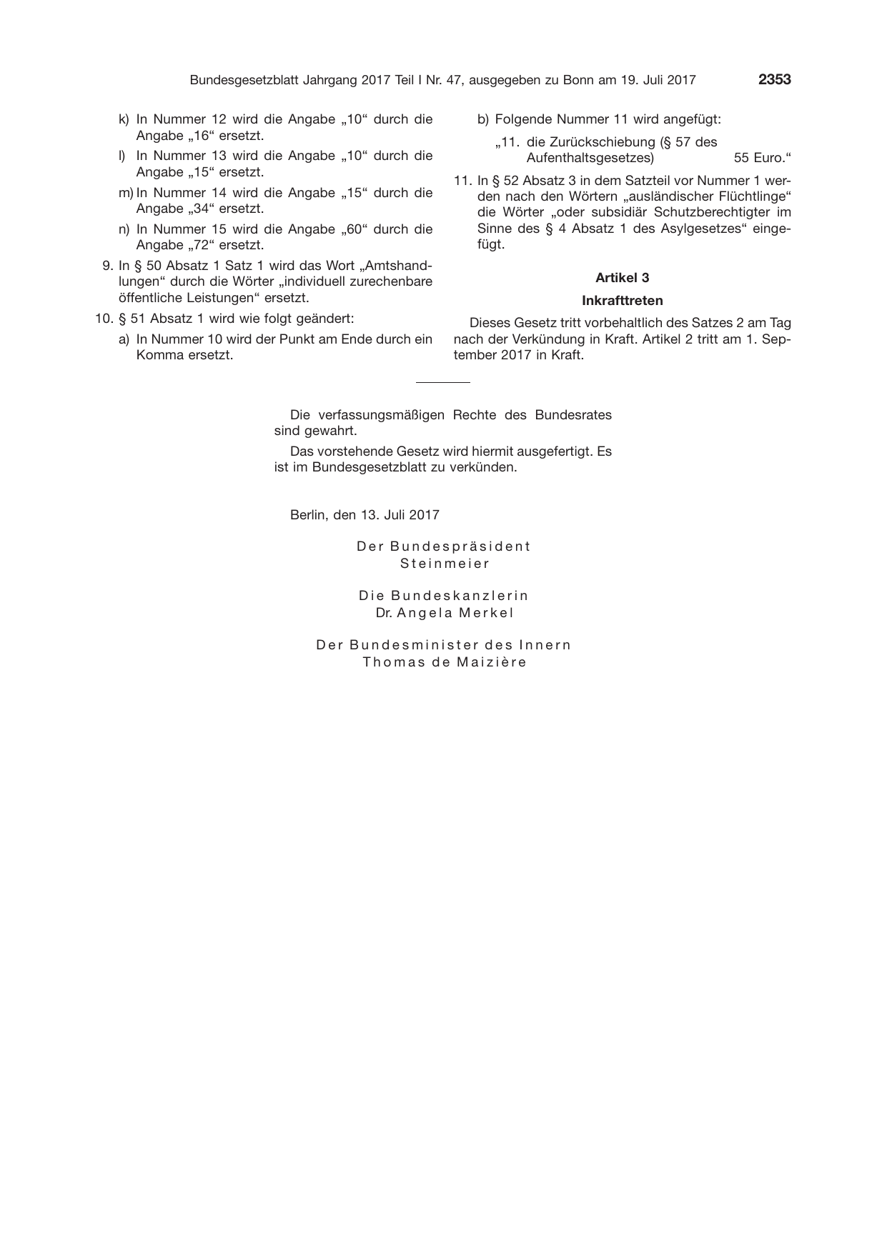 BGBl. 2017, Seite 2353 — Originalseite als Abbildung