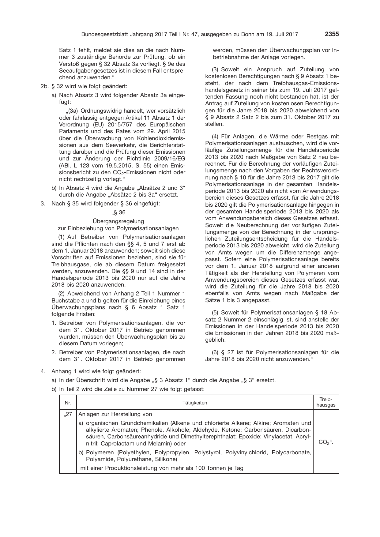 BGBl. 2017, Seite 2355 — Originalseite als Abbildung