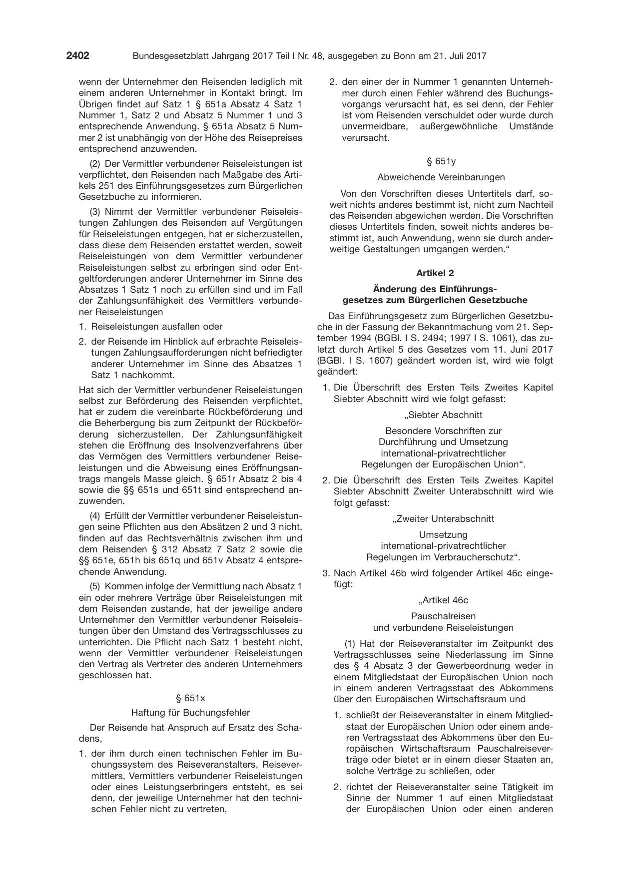 BGBl. 2017, Seite 2402 — Originalseite als Abbildung