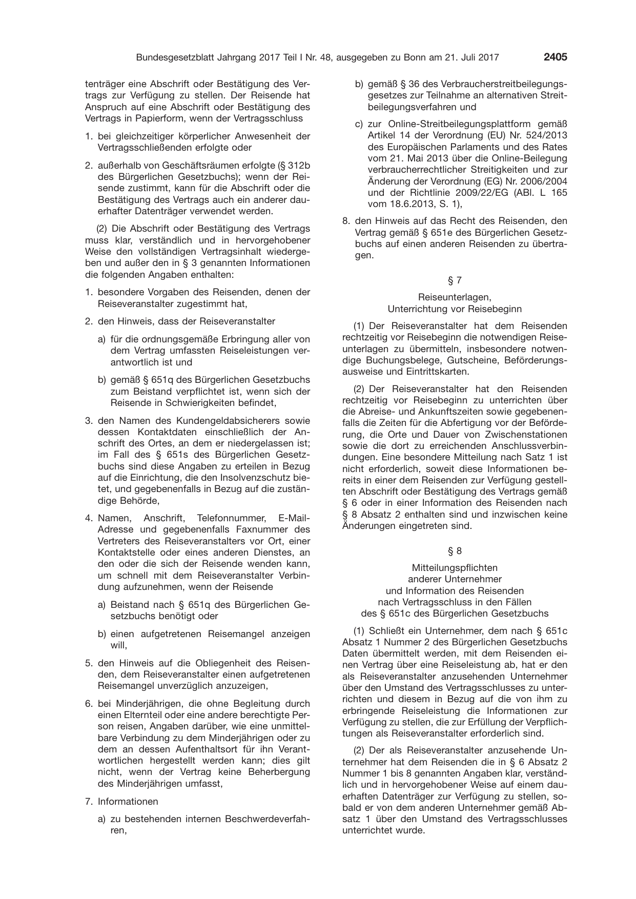 BGBl. 2017, Seite 2405 — Originalseite als Abbildung