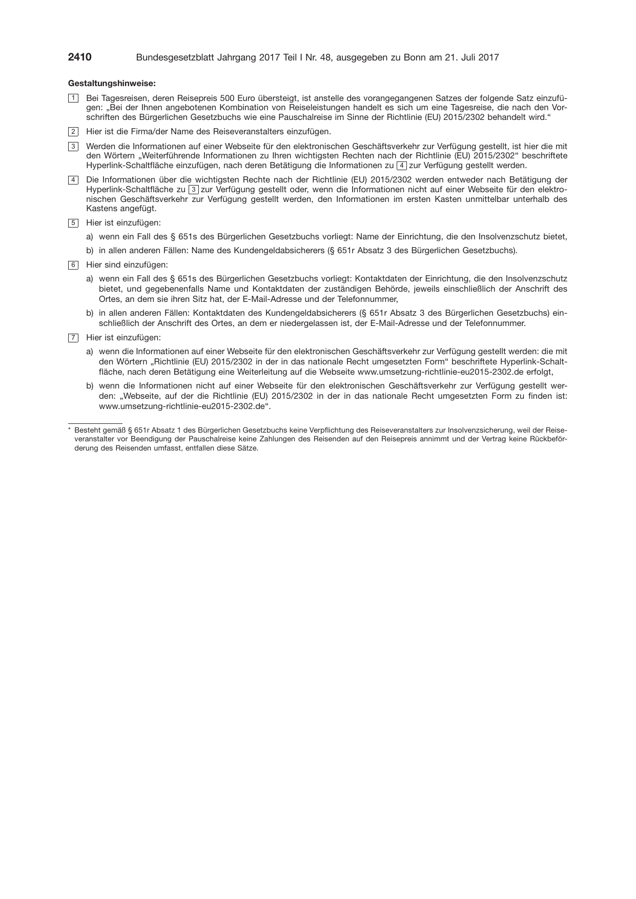 BGBl. 2017, Seite 2410 — Originalseite als Abbildung