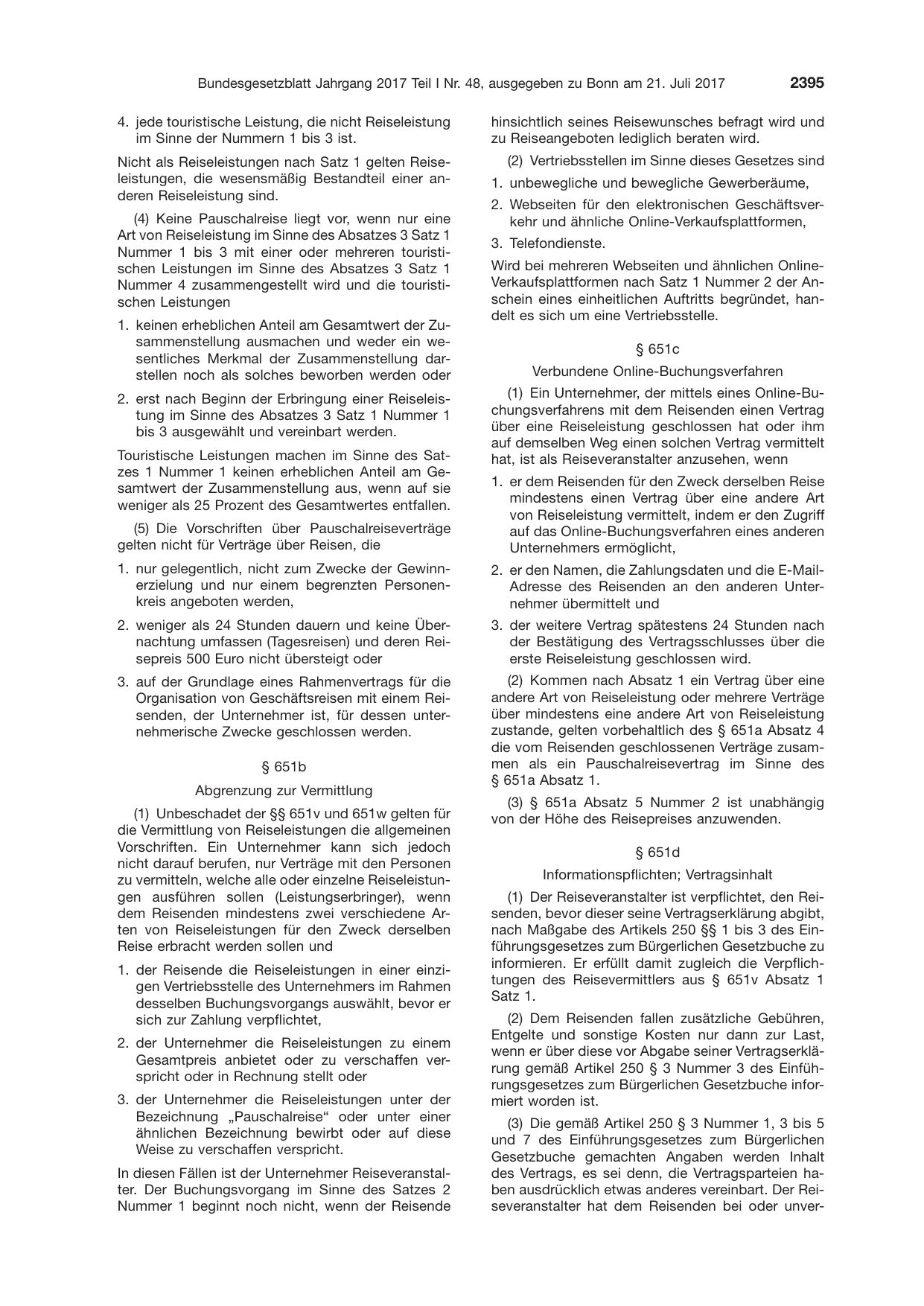 BGBl. 2017, Seite 2395 — Originalseite als Abbildung