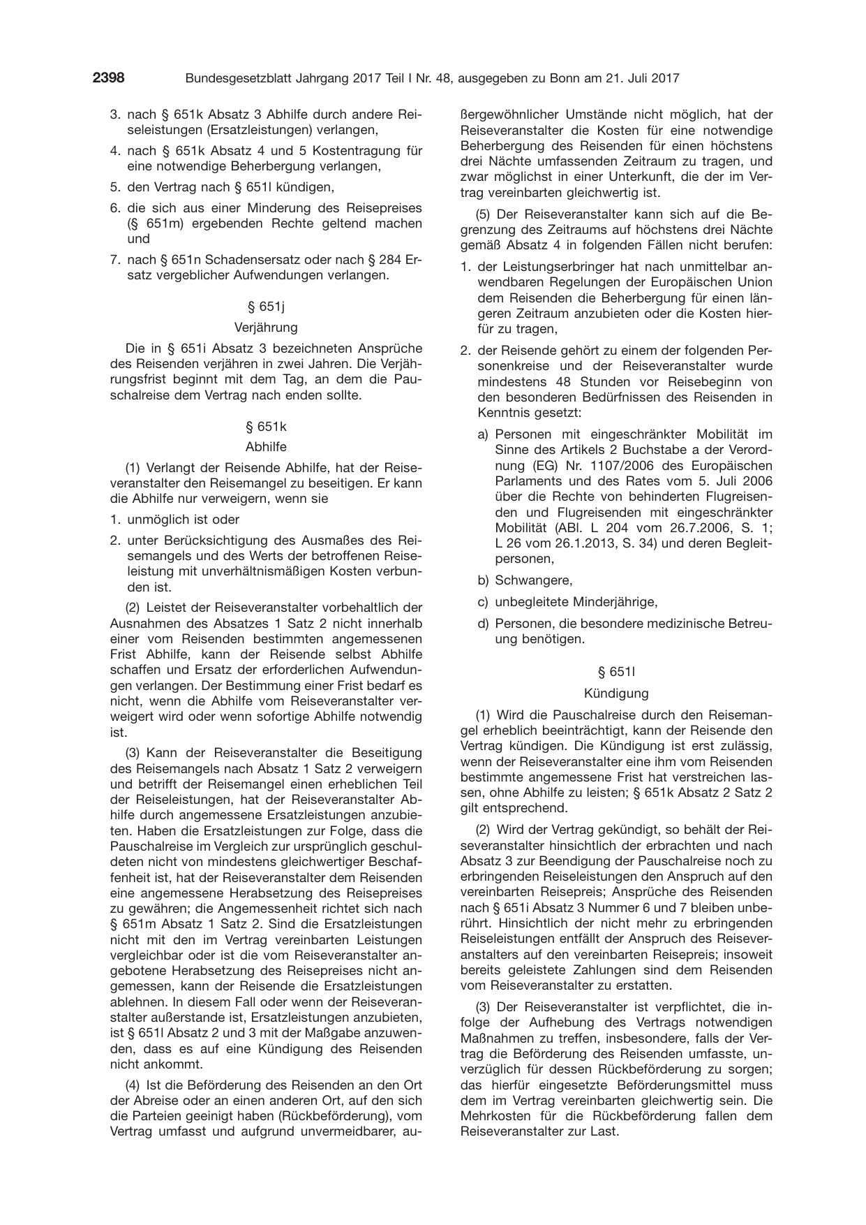 BGBl. 2017, Seite 2398 — Originalseite als Abbildung
