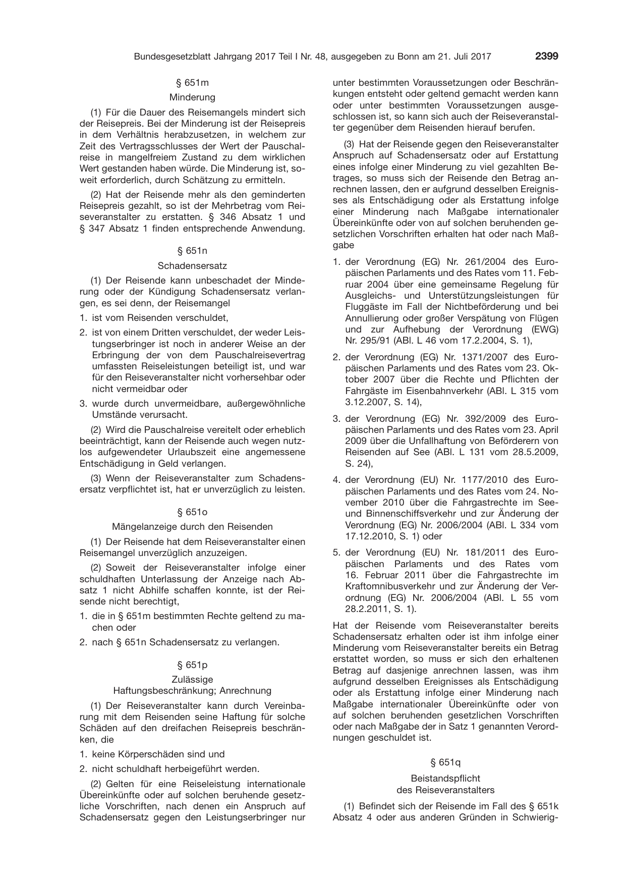 BGBl. 2017, Seite 2399 — Originalseite als Abbildung