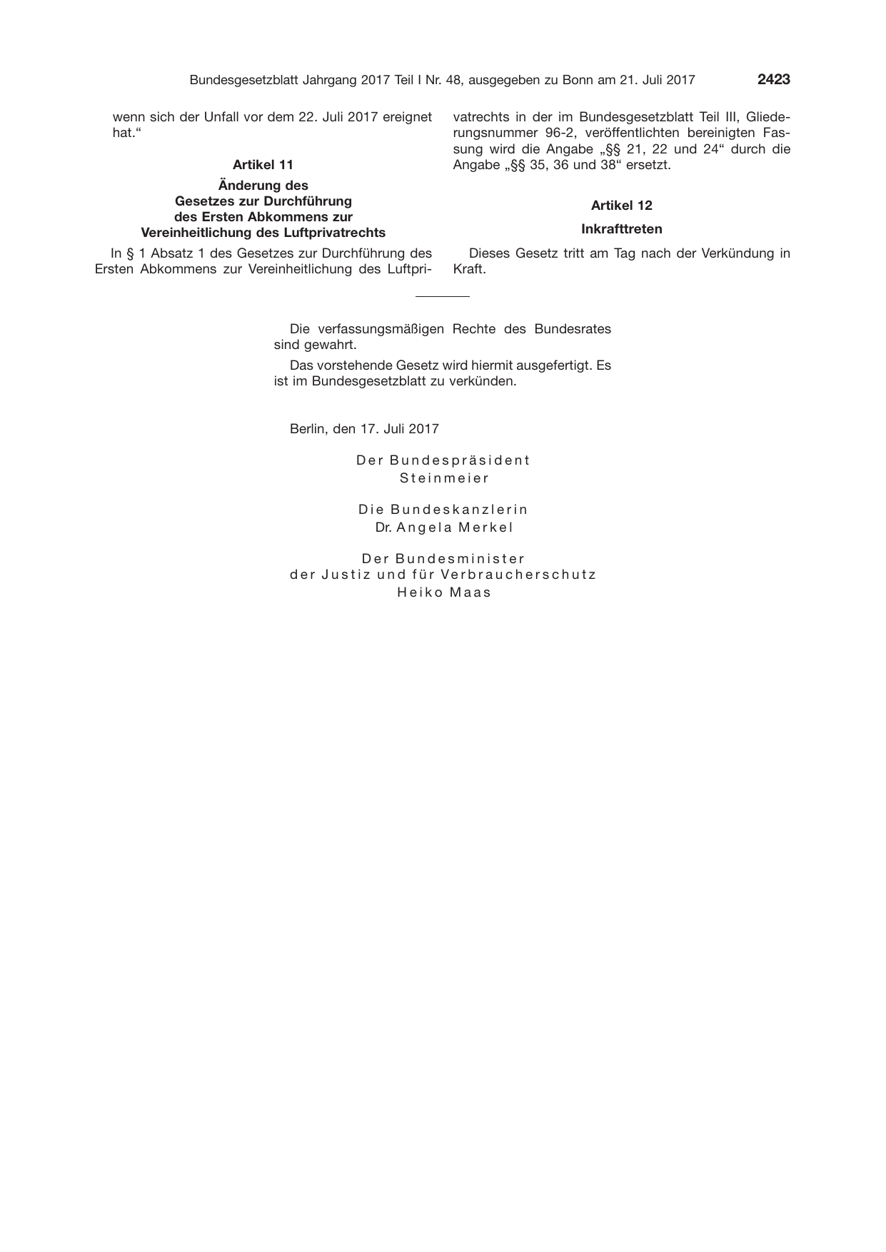 BGBl. 2017, Seite 2423 — Originalseite als Abbildung