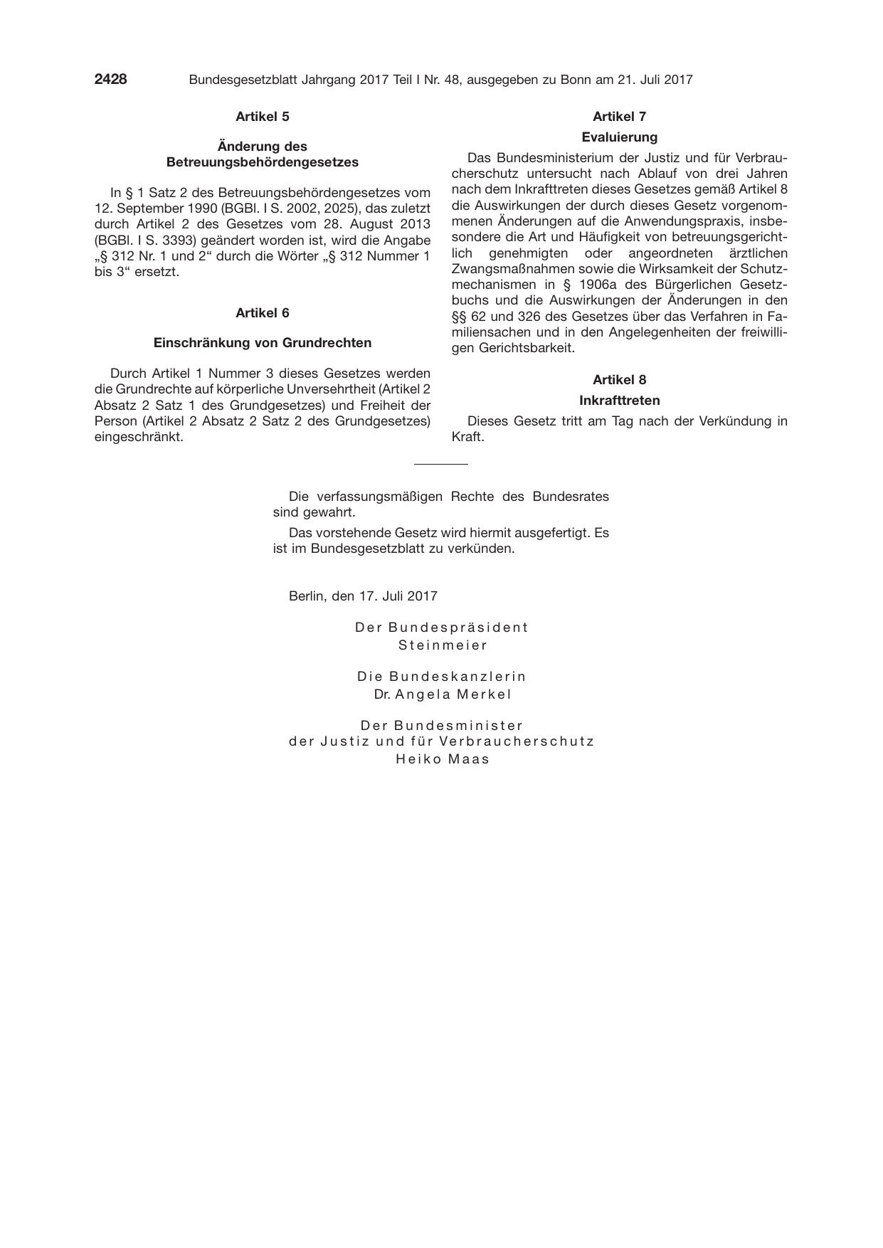 BGBl. 2017, Seite 2428 — Originalseite als Abbildung