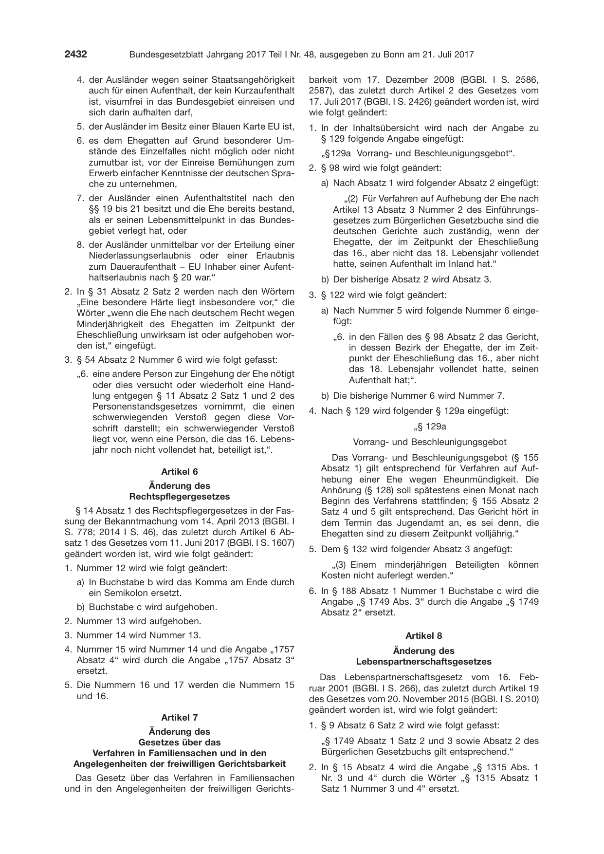BGBl. 2017, Seite 2432 — Originalseite als Abbildung