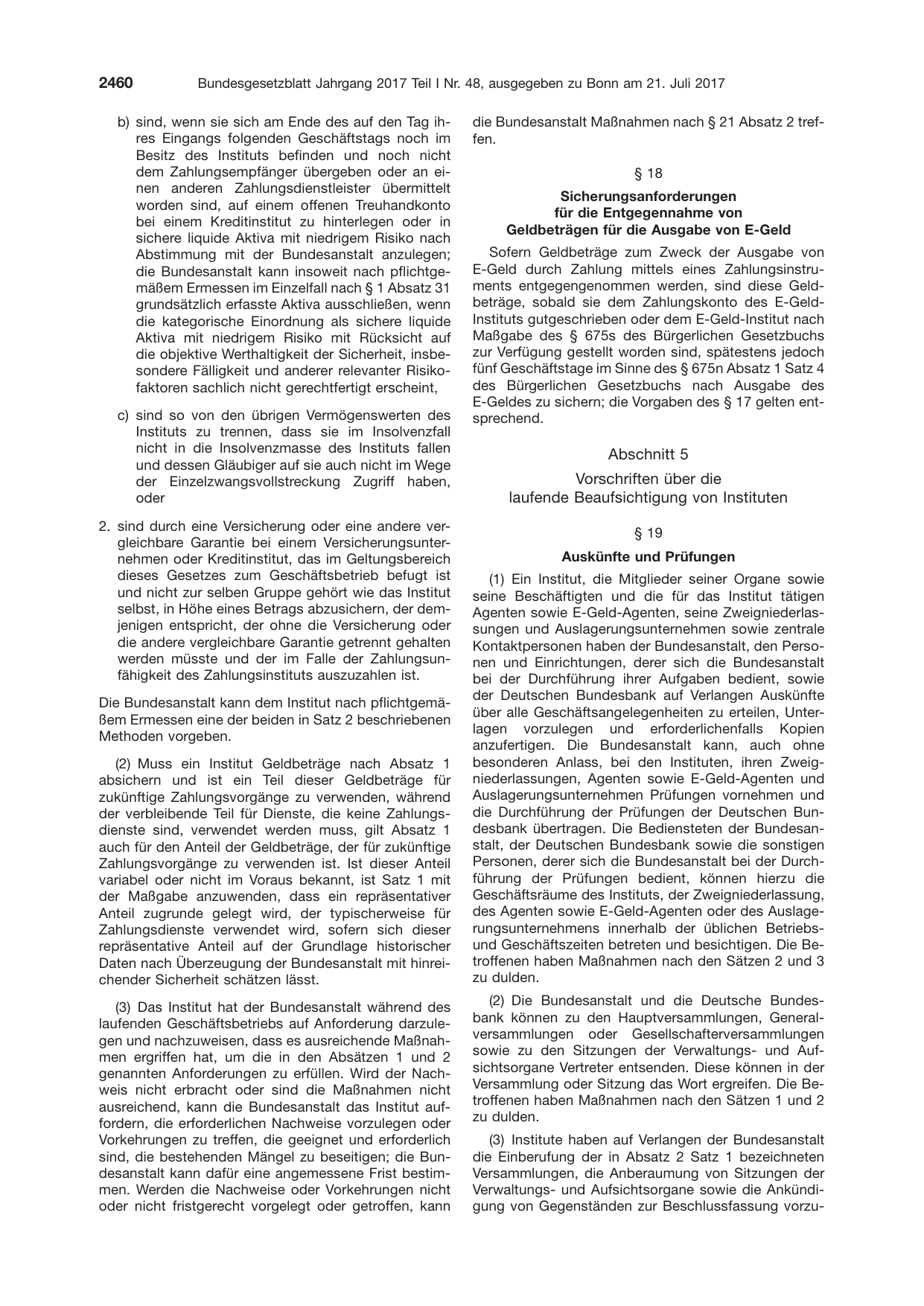 BGBl. 2017, Seite 2460 — Originalseite als Abbildung