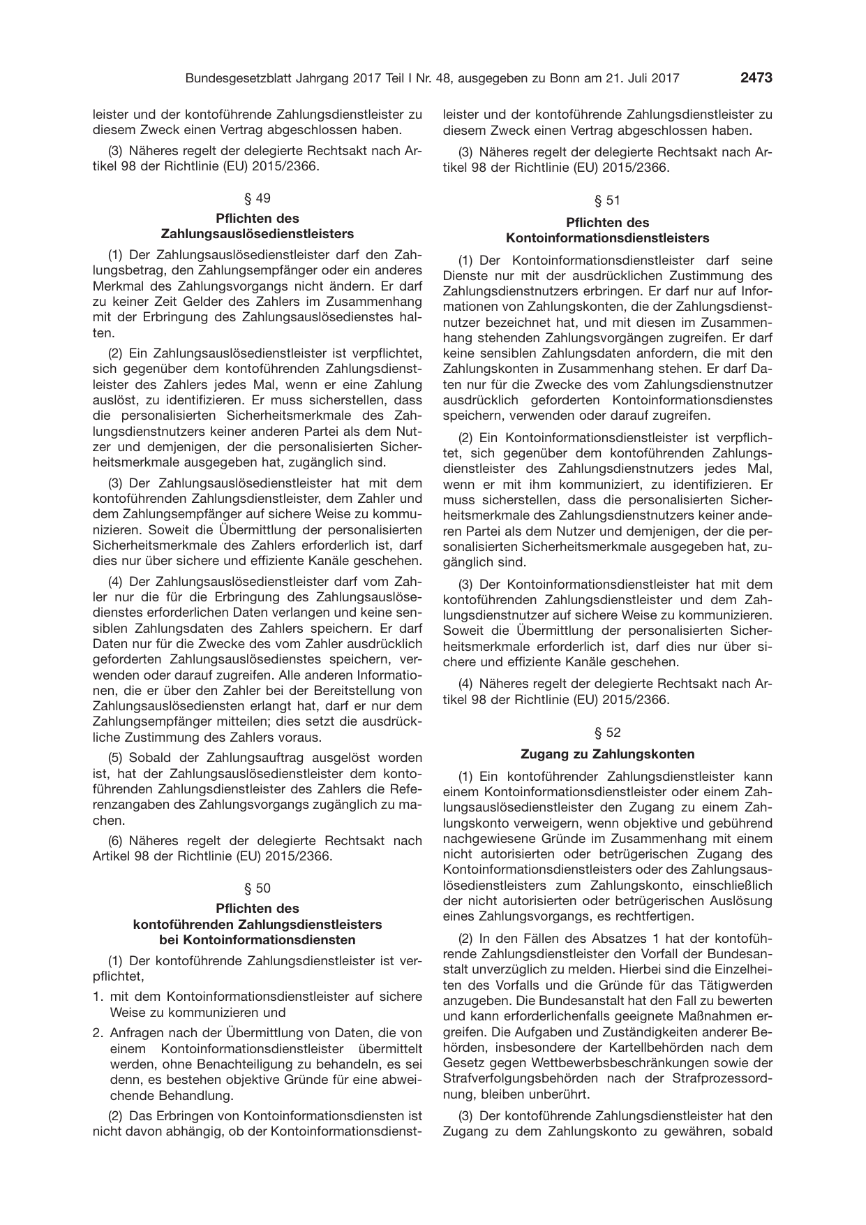 BGBl. 2017, Seite 2473 — Originalseite als Abbildung