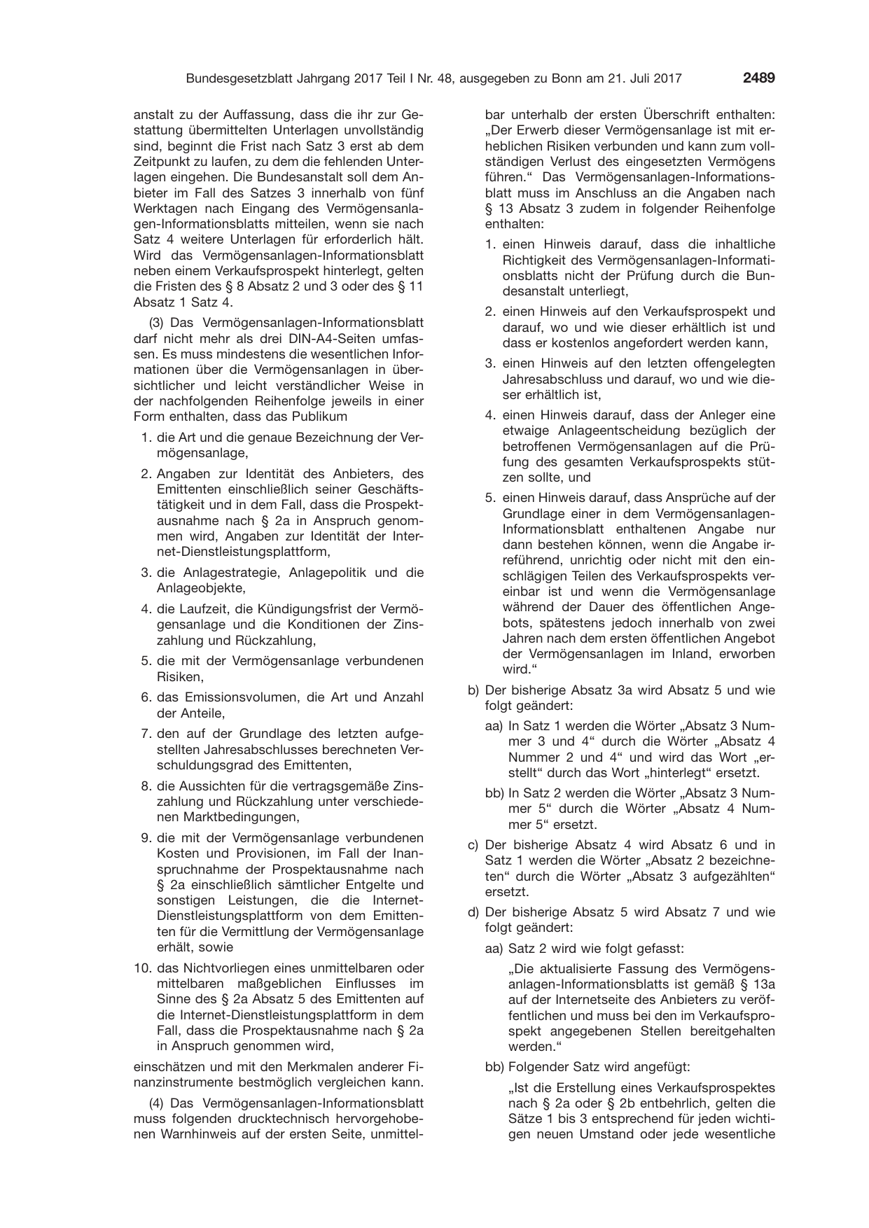 BGBl. 2017, Seite 2489 — Originalseite als Abbildung