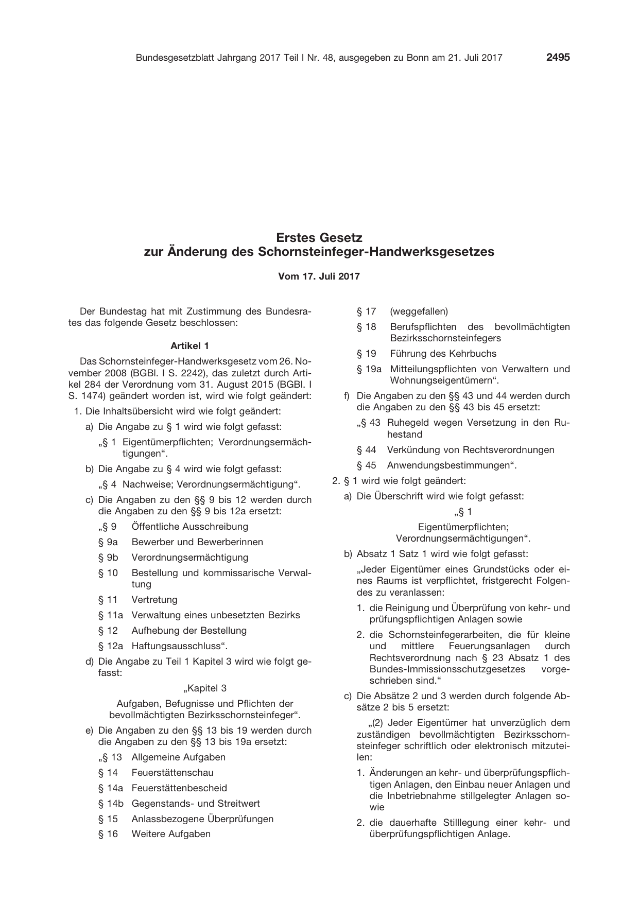 BGBl. 2017, Seite 2495 — Originalseite als Abbildung