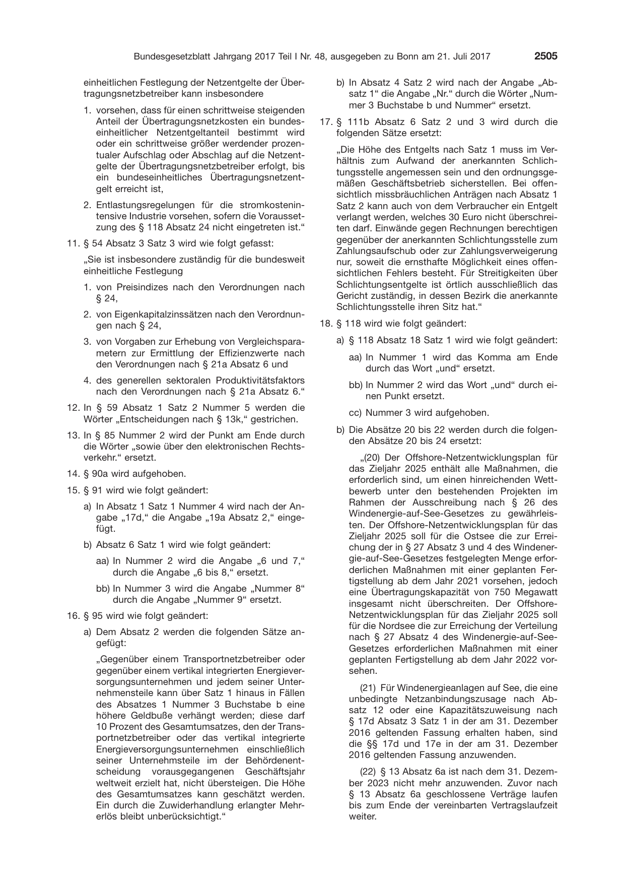 BGBl. 2017, Seite 2505 — Originalseite als Abbildung