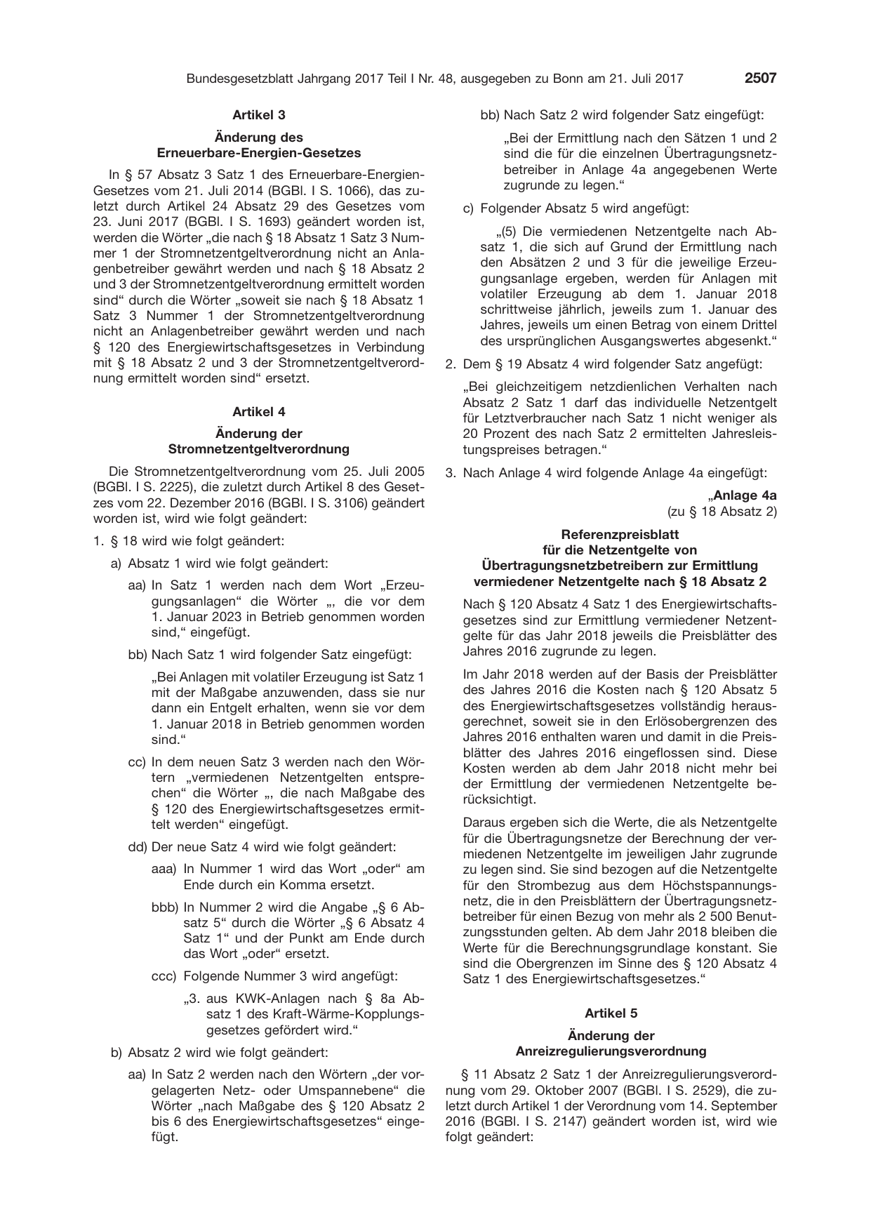BGBl. 2017, Seite 2507 — Originalseite als Abbildung