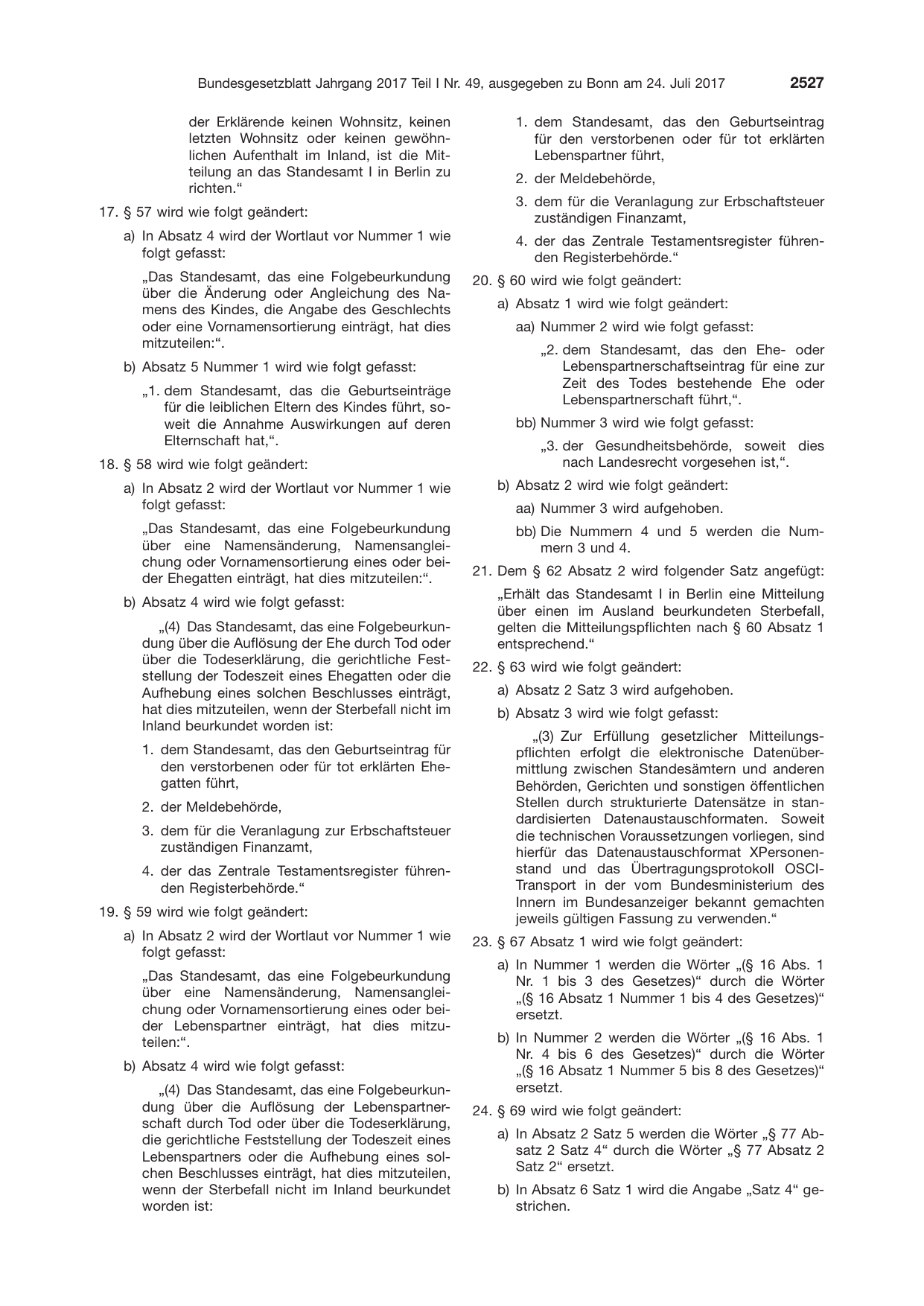 BGBl. 2017, Seite 2527 — Originalseite als Abbildung