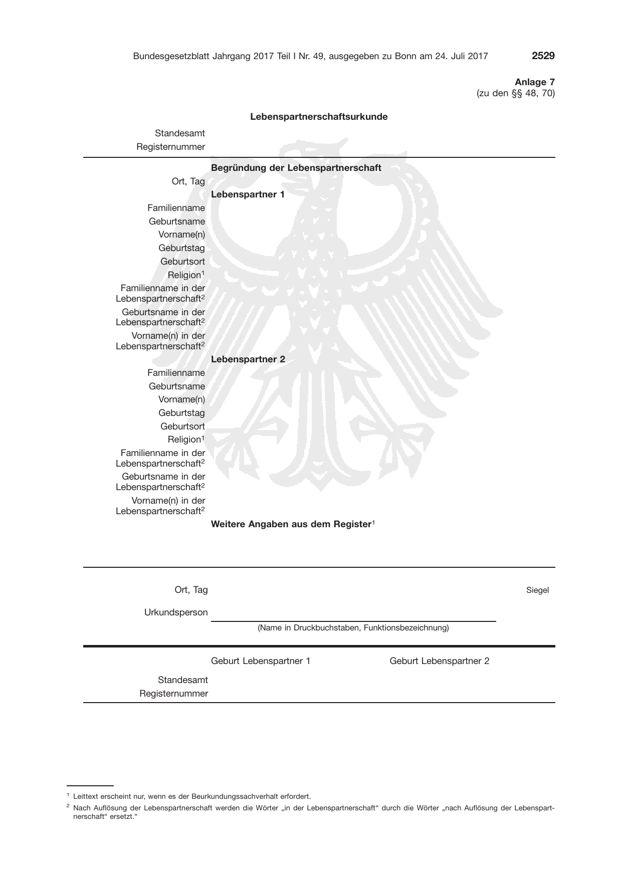 BGBl. 2017, Seite 2529 — Originalseite als Abbildung