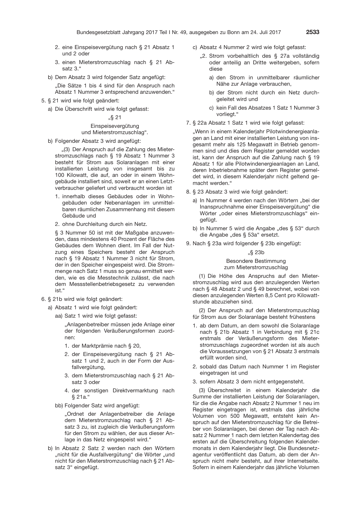 BGBl. 2017, Seite 2533 — Originalseite als Abbildung