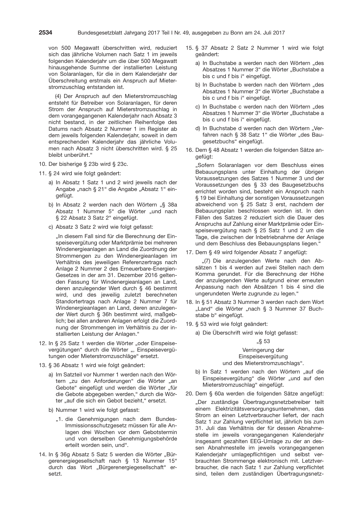 BGBl. 2017, Seite 2534 — Originalseite als Abbildung