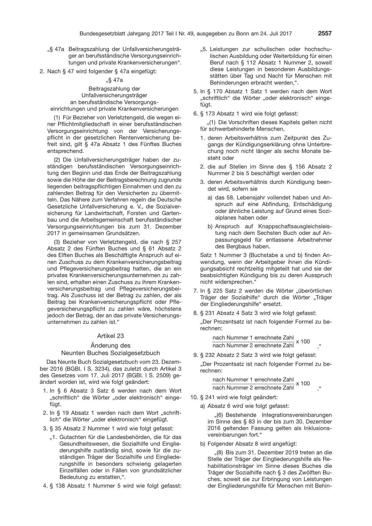 BGBl. 2017, Seite 2557 — Originalseite als Abbildung