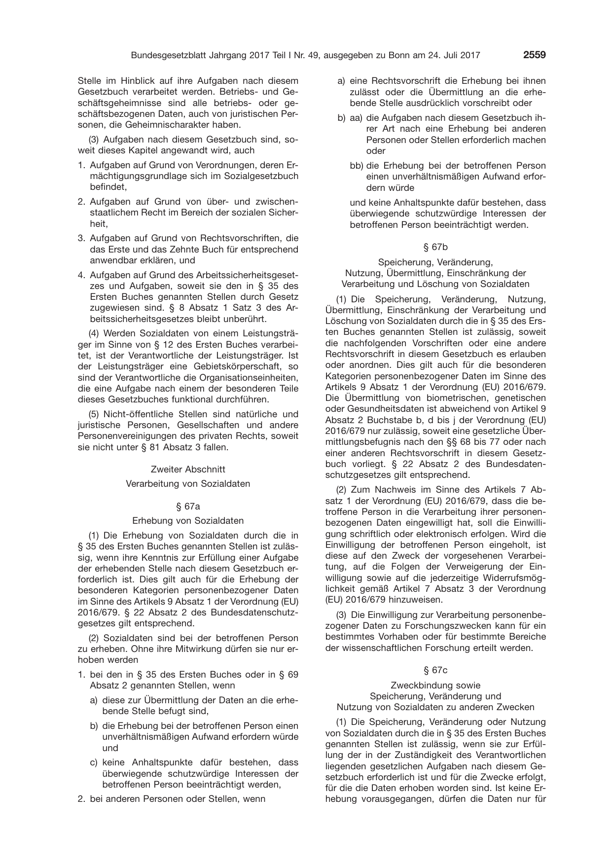 BGBl. 2017, Seite 2559 — Originalseite als Abbildung