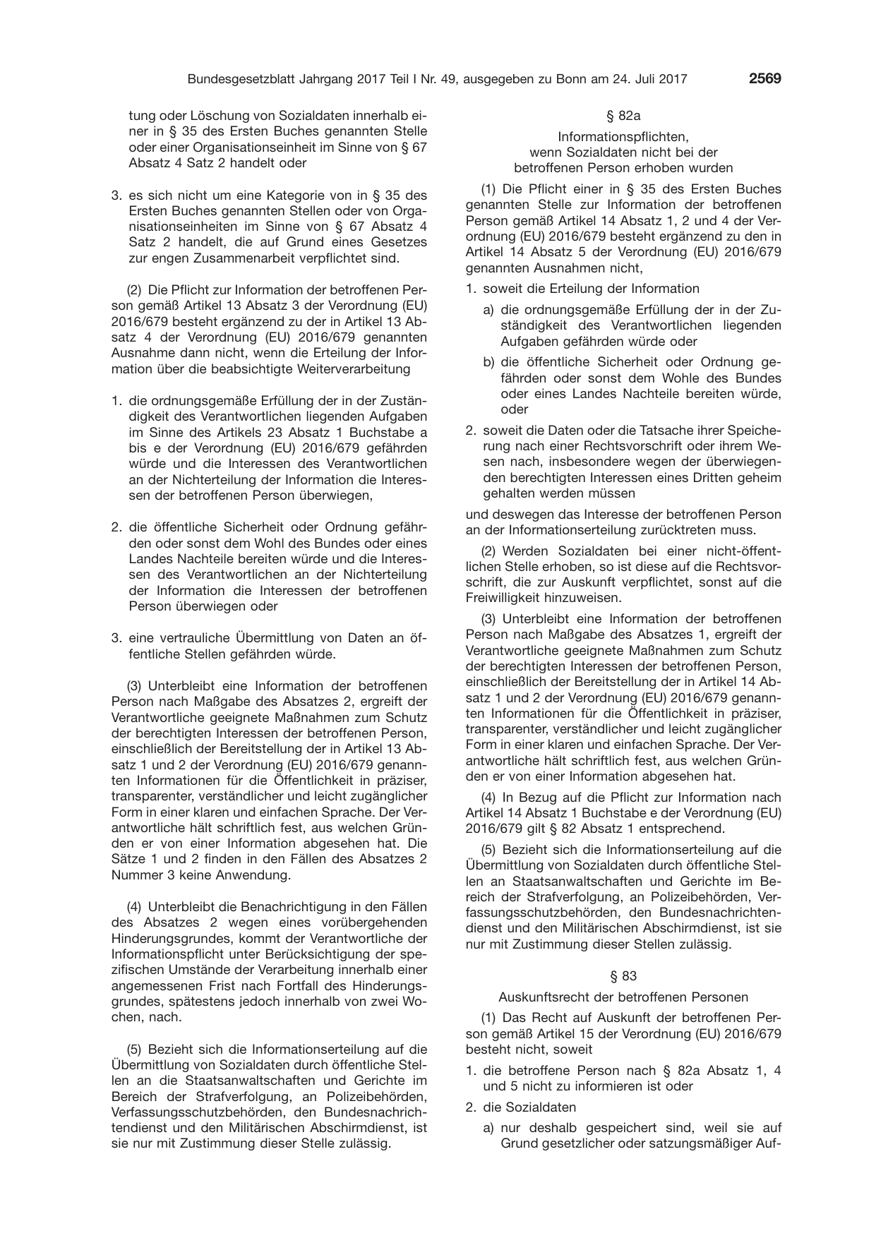 BGBl. 2017, Seite 2569 — Originalseite als Abbildung