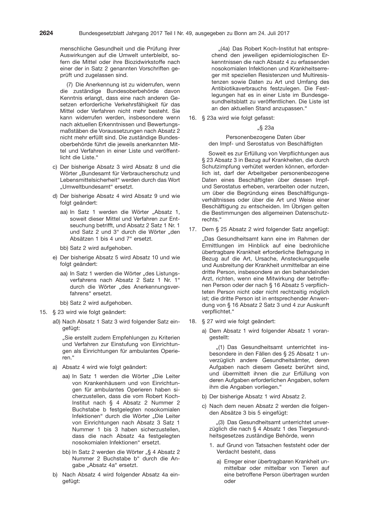 BGBl. 2017, Seite 2624 — Originalseite als Abbildung