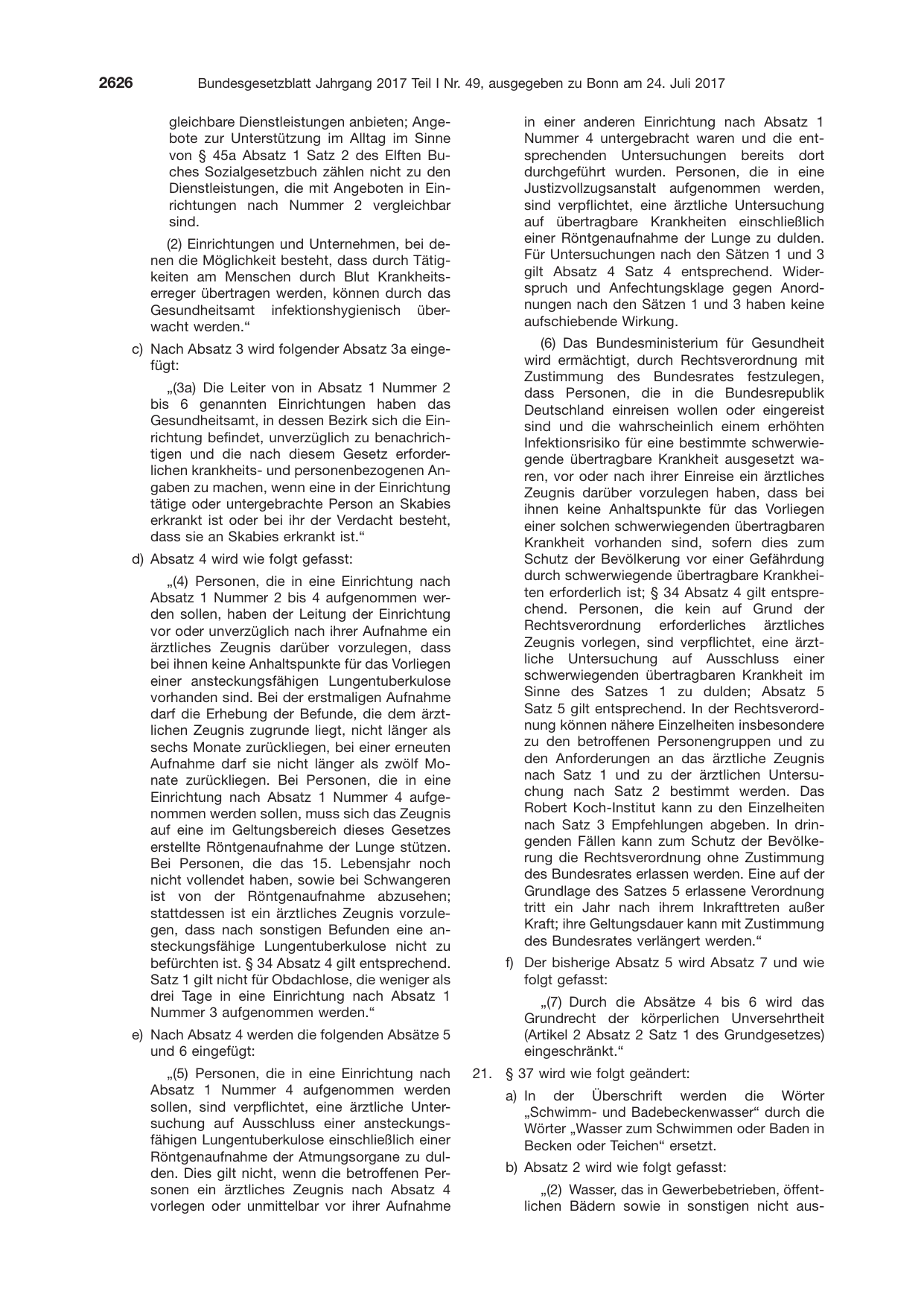 BGBl. 2017, Seite 2626 — Originalseite als Abbildung