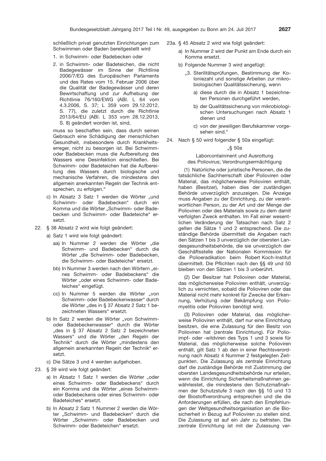 BGBl. 2017, Seite 2627 — Originalseite als Abbildung