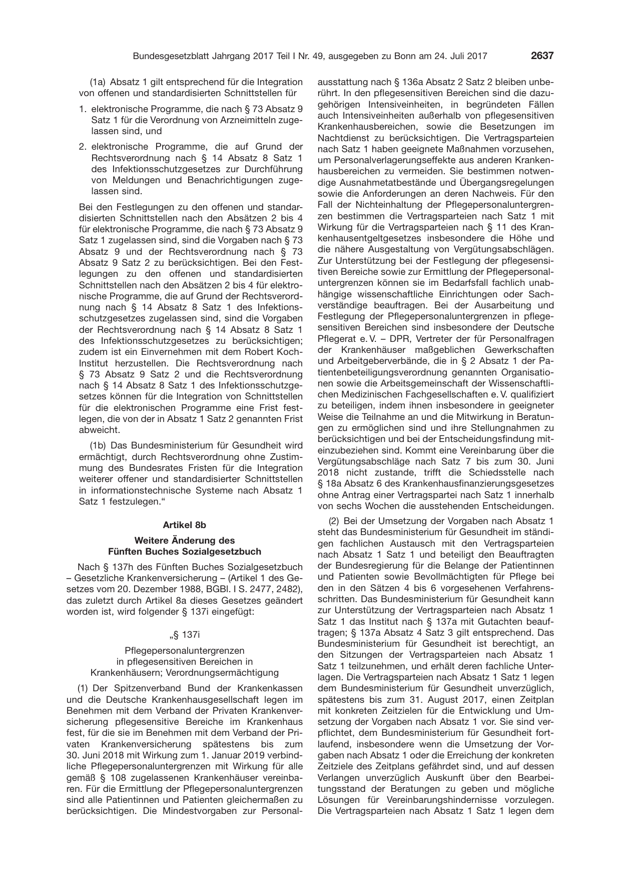 BGBl. 2017, Seite 2637 — Originalseite als Abbildung