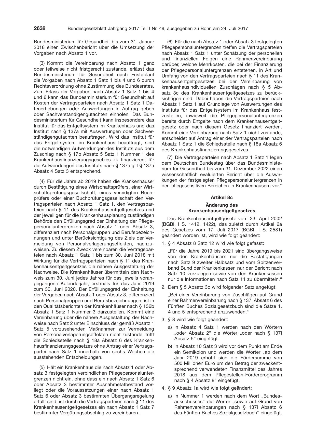 BGBl. 2017, Seite 2638 — Originalseite als Abbildung