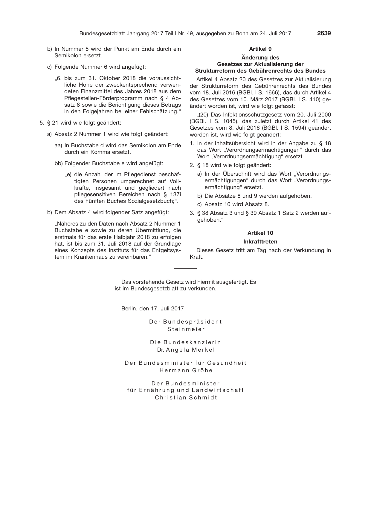 BGBl. 2017, Seite 2639 — Originalseite als Abbildung