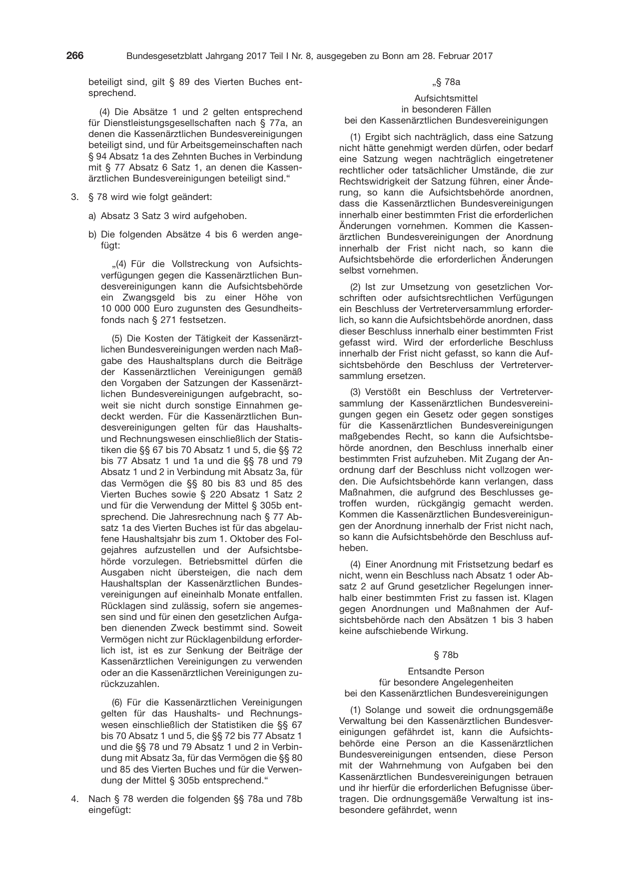 BGBl. 2017, Seite 266 — Originalseite als Abbildung