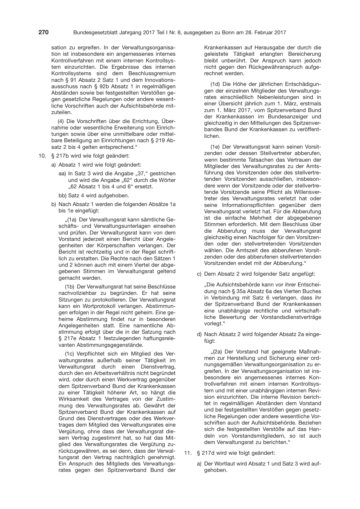 BGBl. 2017, Seite 270 — Originalseite als Abbildung