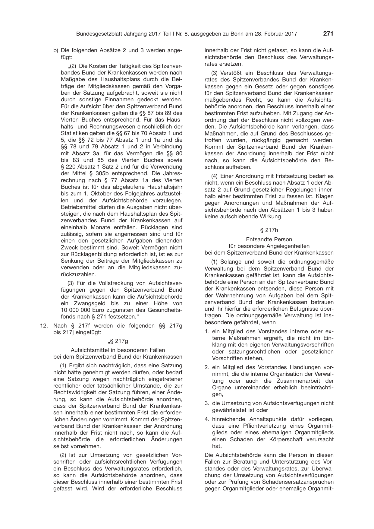 BGBl. 2017, Seite 271 — Originalseite als Abbildung